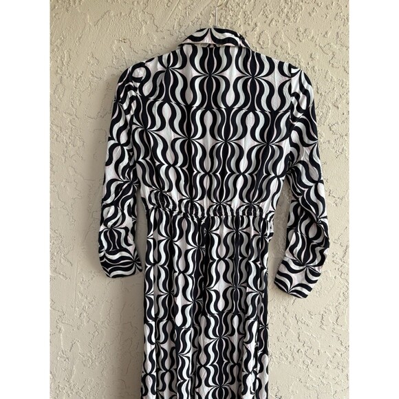 River Island London Black Gold Statement Abstract Art Women Sz 12 Jumpsuit Funky - Picture 9 of 11